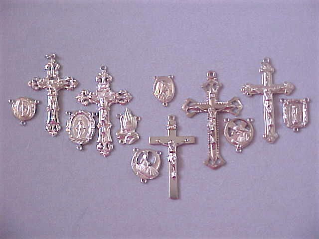 silver plated crucifixes and centers silver plated crucifixes and centers