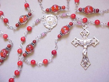 handmade red coral rosary handmade red coral rosary